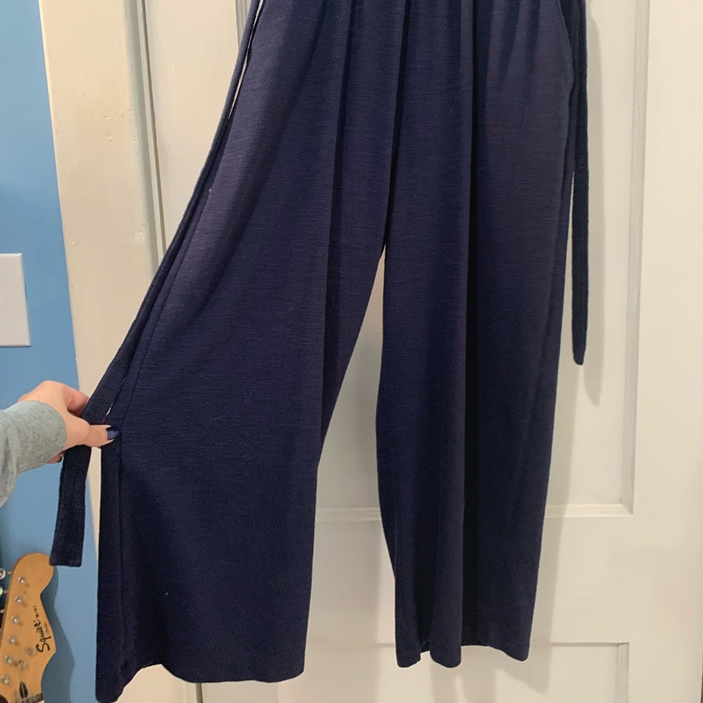 Cropped leg jumpsuit